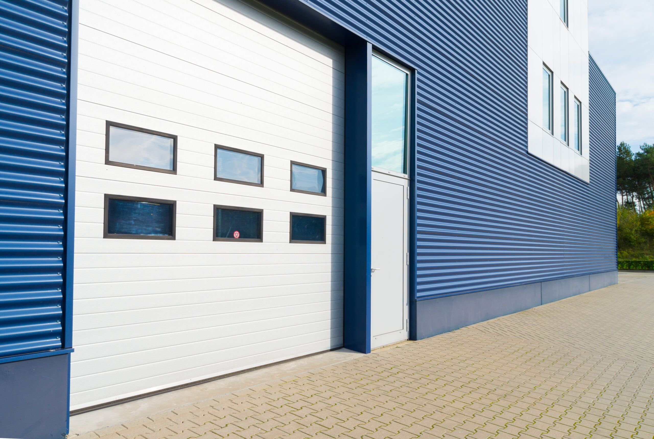 commercial building with a garage door
